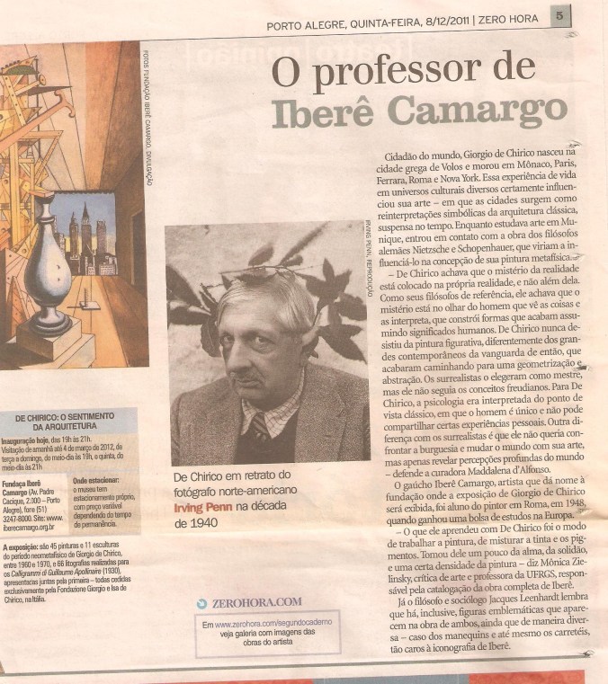 IBERÊ e Giorgio de Chirico